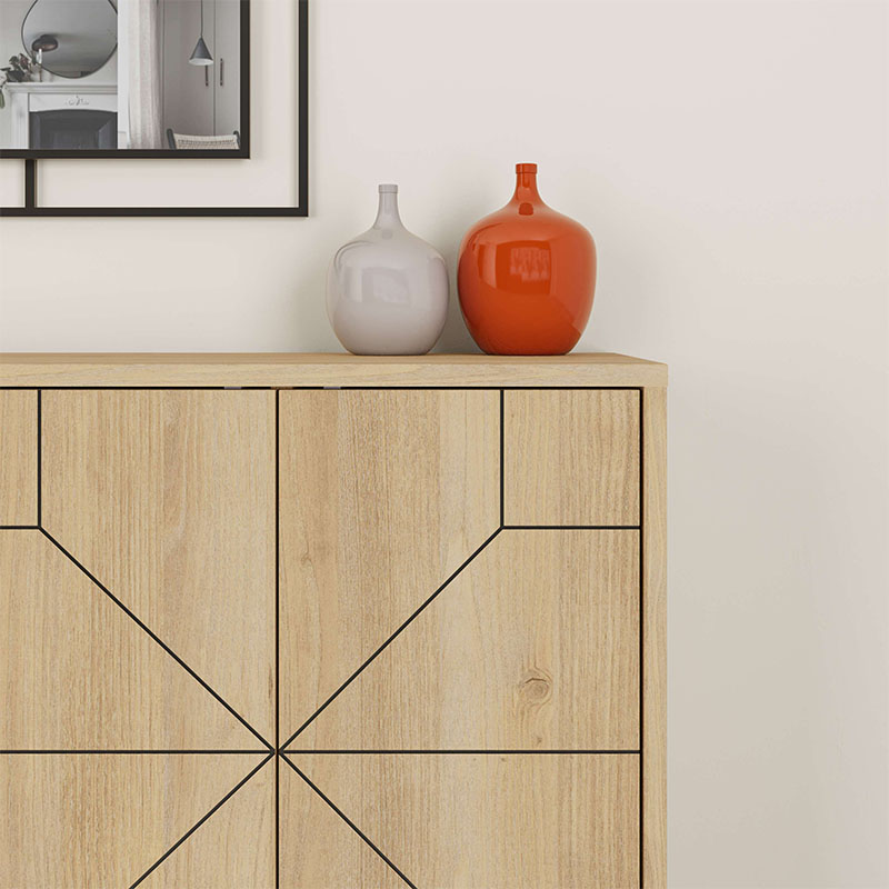 Μπουφές Dune Megapap χρώμα sapphire oak 123x35x77,4εκ. - Image 3