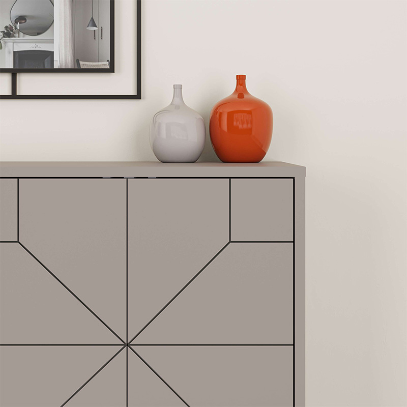 Μπουφές Dune Megapap χρώμα ανοιχτή μόκα 123x35x77,4εκ. - Image 3