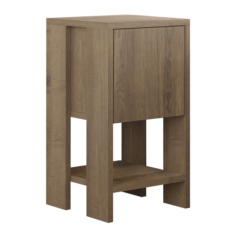 Κομοδίνο Ema Megapap χρώμα ανοιχτό καρυδί 30x30x55εκ. - Image 4