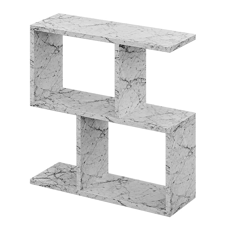 Βοηθητικό τραπεζάκι Homemania Megapap χρώμα λευκό εφέ μαρμάρου 60x20x60εκ. - Image 3