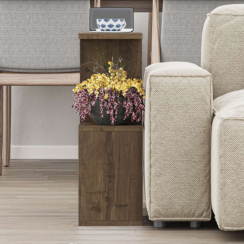 Βοηθητικό τραπεζάκι Homemania Megapap χρώμα ανοιχτό καρυδί 60x20x60εκ. - Image 2