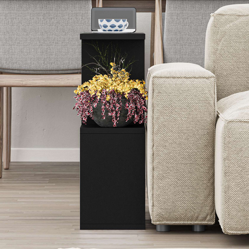 Βοηθητικό τραπεζάκι Homemania Megapap χρώμα μαύρο 60x20x60εκ. - Image 2