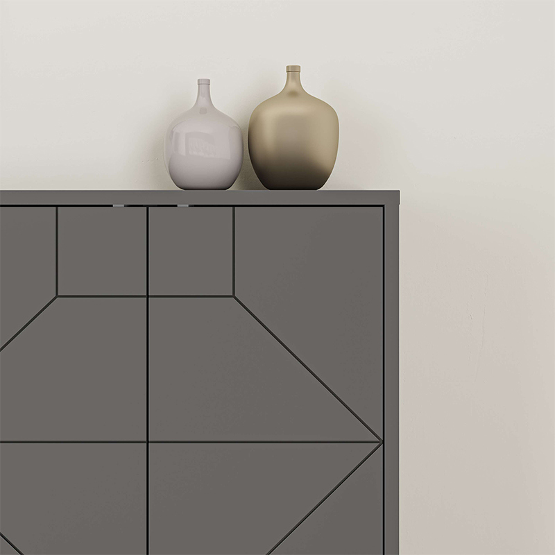 Μπουφές Dune Megapap χρώμα ανθρακί 184x35x77,4εκ. - Image 3