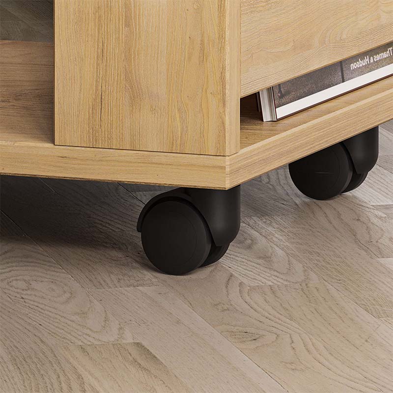 Τραπεζάκι βοηθητικό Edi Megapap χρώμα sapphire oak 37x45x60εκ. - Image 3