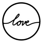 Διακοσμητικό τοίχου Love Megapap μεταλλικό χρώμα μαύρο 45x2x45εκ.