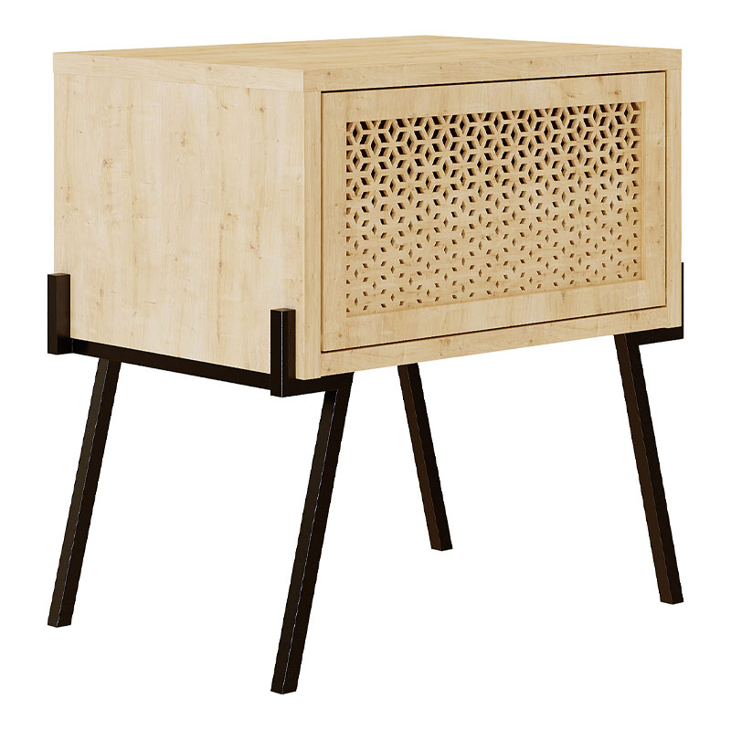 Κομοδίνο Naive Megapap χρώμα sapphire oak 48x34x51εκ. - Image 3