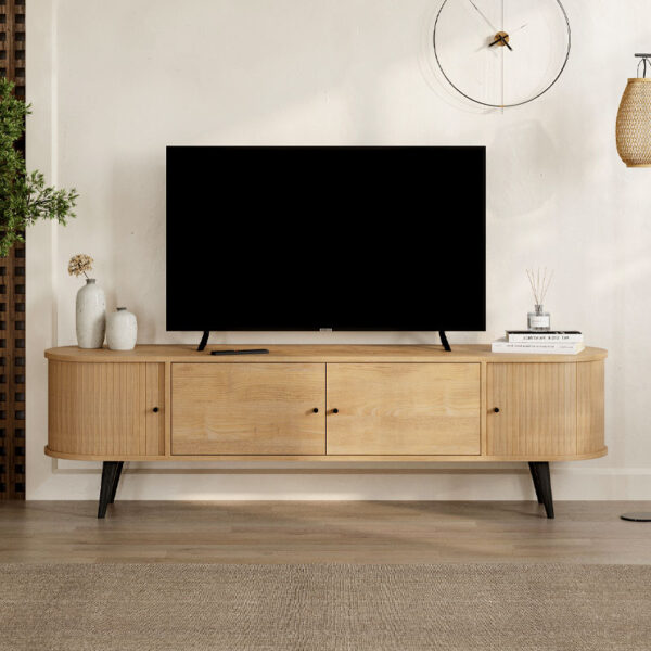 Έπιπλο τηλεόρασης Gentle Megapap χρώμα sapphire oak 180x40x52εκ. - Image 2