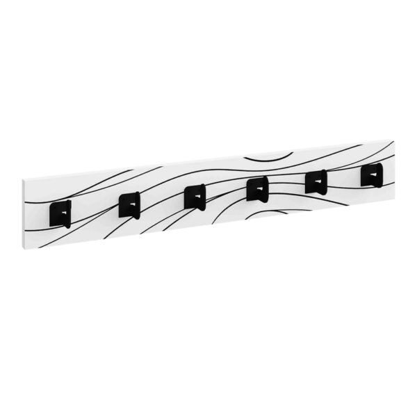 Κρεμάστρα τοίχου Flow Megapap χρώμα λευκό 63x1,8x9,8εκ. - Image 3