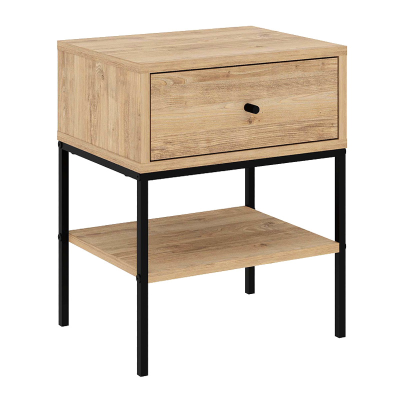 Κομοδίνο Lisa Megapap χρώμα saphhire oak 45x35x56εκ. - Image 4