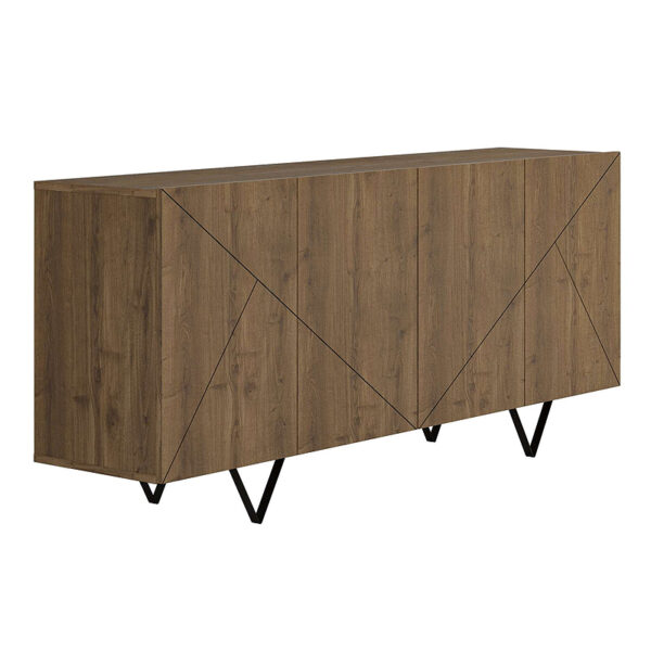 Μπουφές Jakomen Megapap χρώμα ανοιχτό καρυδί 180x41,7x80εκ. - Image 3