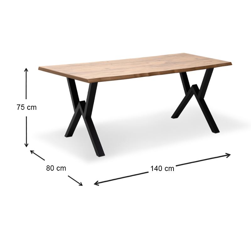 Τραπέζι Walter Megapap Mdf - μεταλλικό χρώμα ακακίας 140x80x75εκ. - Image 5