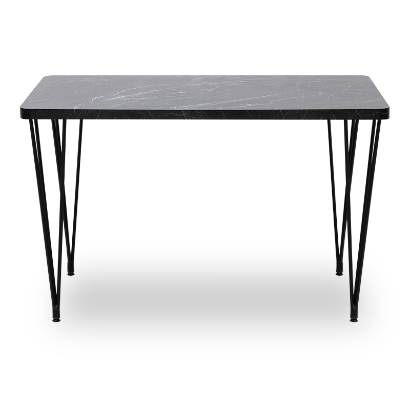Τραπέζι Roger Megapap Mdf - μεταλλικό χρώμα μαύρο εφέ μαρμάρου 120x70x75εκ. - Image 2