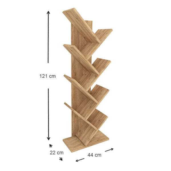 Βιβλιοθήκη Milton Megapap χρώμα pine oak 44x22x121εκ. - Image 4