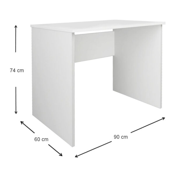 Γραφείο εργασίας Kalen Megapap χρώμα λευκό 90x60x74εκ. - Image 3