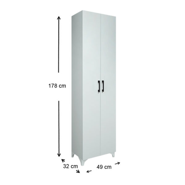 Ντουλάπα - Παπουτσοθήκη Lilly Megapap χρώμα λευκό 49x32x178εκ. - Image 5