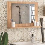 Καθρέφτης μπάνιου Devlin Megapap χρώμα pine oak 60x10x45εκ.