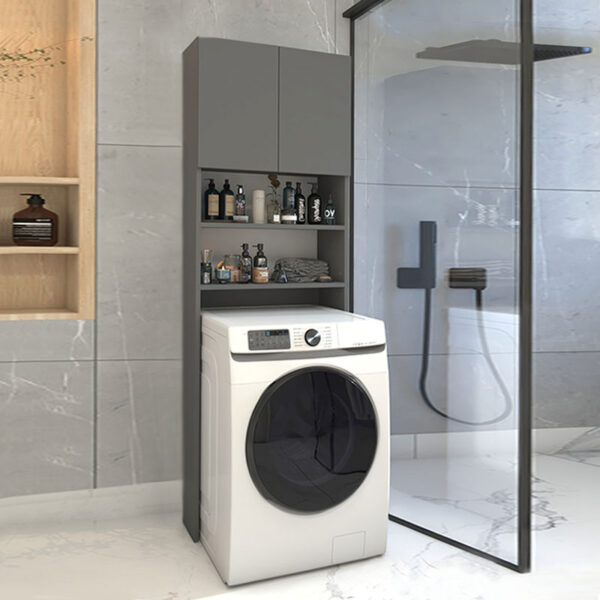 Έπιπλο πλυντηρίου Ramsey Megapap χρώμα ανθρακί 65x27x190,6εκ. - Image 2