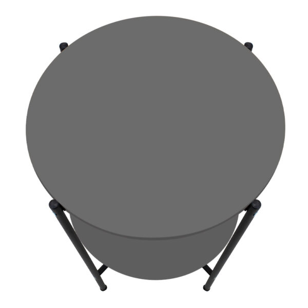 Βοηθητικό τραπεζάκι Argento Megapap χρώμα ανθρακί 43x43x60εκ. - Image 2