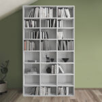 Βιβλιοθήκη Fyodor Megapap χρώμα λευκό 102x16x178εκ.