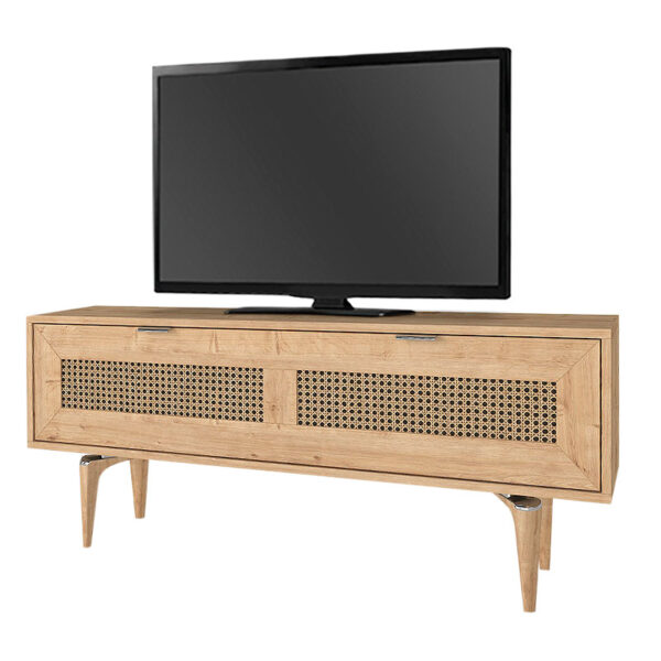 Έπιπλο τηλεόρασης Sirona Megapap χρώμα sapphire oak 140x30x55εκ. - Image 5