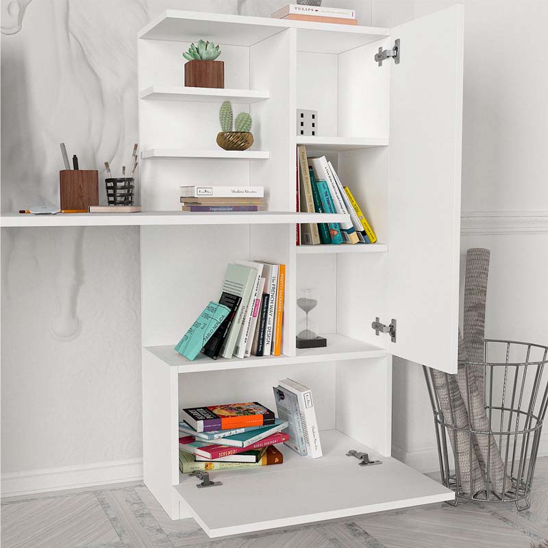 Γραφείο εργασίας Merino Megapap χρώμα λευκό 149,5x61,8x120εκ. - Image 3