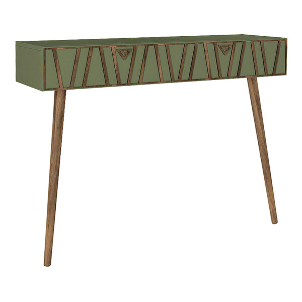Κονσόλα επιτοίχια Forest Megapap χρώμα λαδί - καρυδί 120x35x89,3εκ. - Image 5