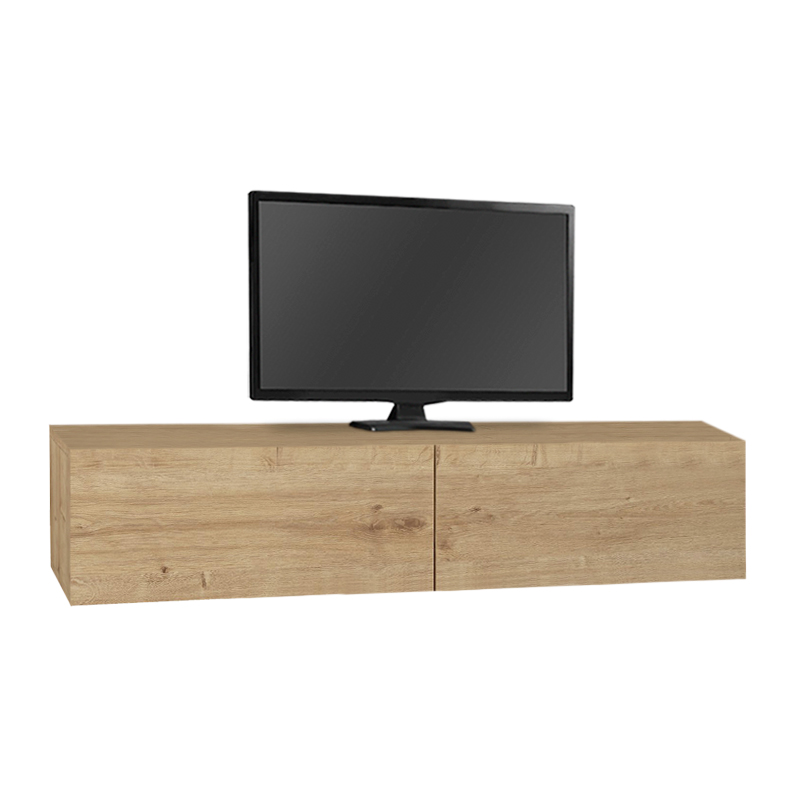 Έπιπλο τηλεόρασης επιτοίχιο Aristo Megapap με LED χρώμα sapphire oak 135x31,6x25εκ. - Image 3