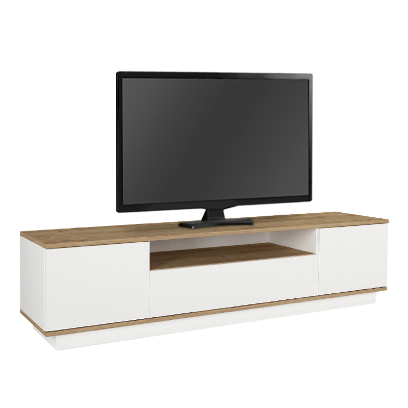 Έπιπλο τηλεόρασης Fedya Megapap χρώμα λευκό - sapphire oak 180x45x44,6εκ. - Image 3