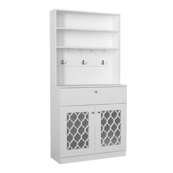 Έπιπλο κουζίνας Axel Megapap χρώμα λευκό 90x37x183,6εκ. - Image 3