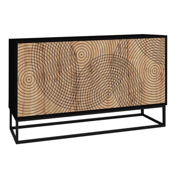 Μπουφές Themis Megapap χρώμα μαύρο - sapphire oak 150x35x83,6εκ. - Image 4