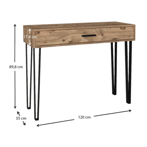 Κονσόλα Rochel Megapap χρώμα atlantic pine 120x35x89,8εκ. - Image 5