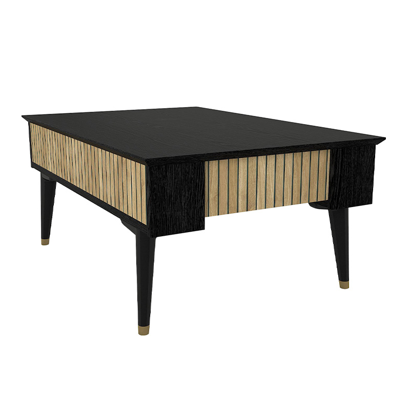 Τραπεζάκι σαλονιού Bolea Megapap χρώμα modern black - φυσικό οξιάς 90x60x38,6εκ. - Image 3