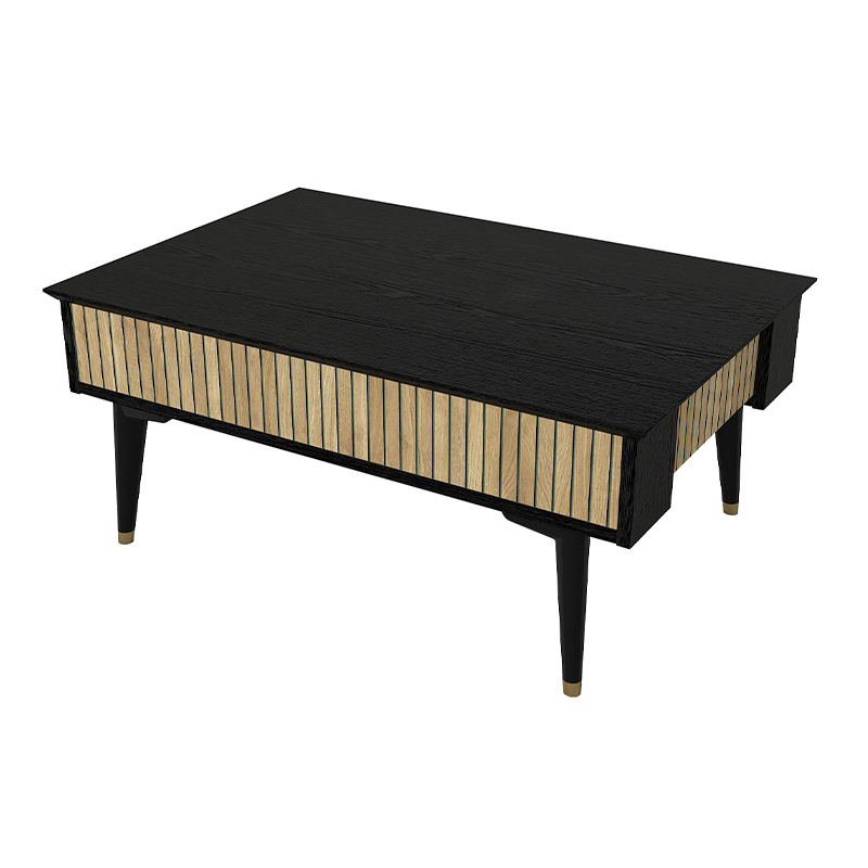 Τραπεζάκι σαλονιού Bolea Megapap χρώμα modern black - φυσικό οξιάς 90x60x38,6εκ. - Image 4