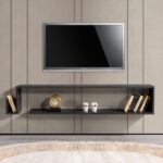 Έπιπλο τηλεόρασης επιτοίχιο Regnar Megapap χρώμα rebab 168,6x25x31,8εκ.