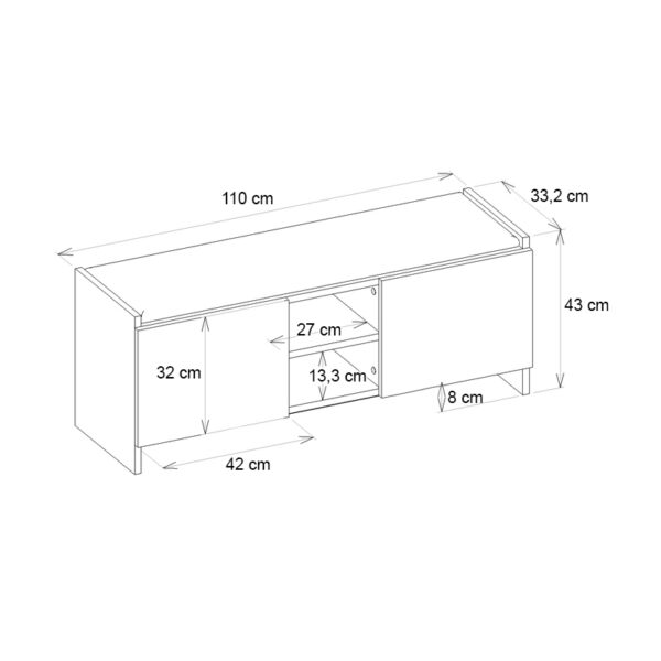 Παπουτσοθήκη Verly Megapap χρώμα καρυδί 110x33,2x43εκ. - Image 5