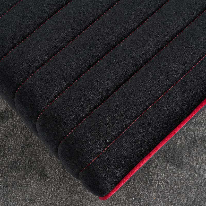 Σκαμπώ Mona Megapap βελούδινο χρώμα μαύρο 40x40x40εκ. - Image 2