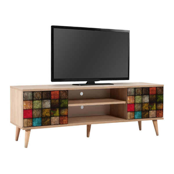 Έπιπλο τηλεόρασης Soho Megapap χρώμα sonoma 140x40x50 εκ. - Image 3