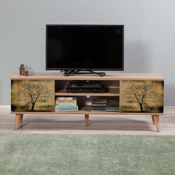 Έπιπλο τηλεόρασης Soho Megapap χρώμα sonoma 140x40x50 εκ. - Image 2