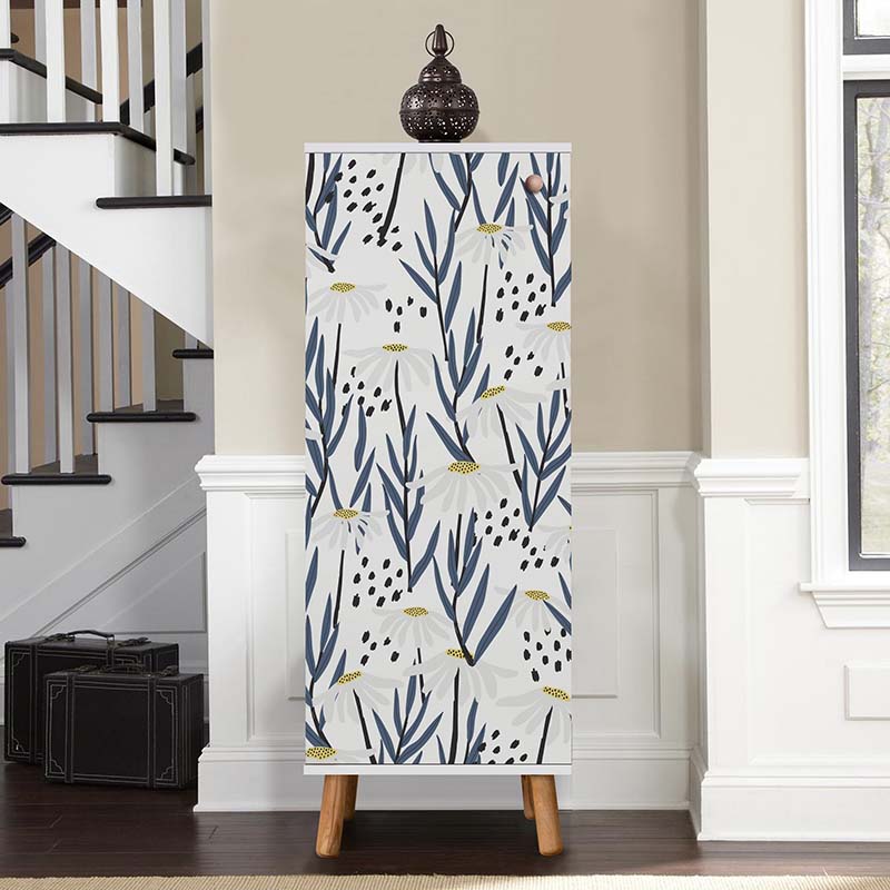 Ντουλάπι κουζίνας/μπάνιου - Παπουτσοθήκη Assiri Megapap χρώμα λευκό 50x38x135εκ. - Image 2