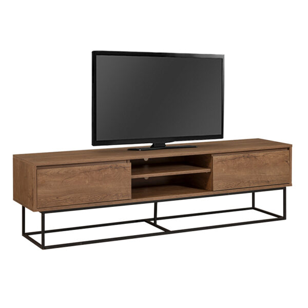 Έπιπλο τηλεόρασης Amedeo Megapap χρώμα καρυδί 180x40x50εκ. - Image 3