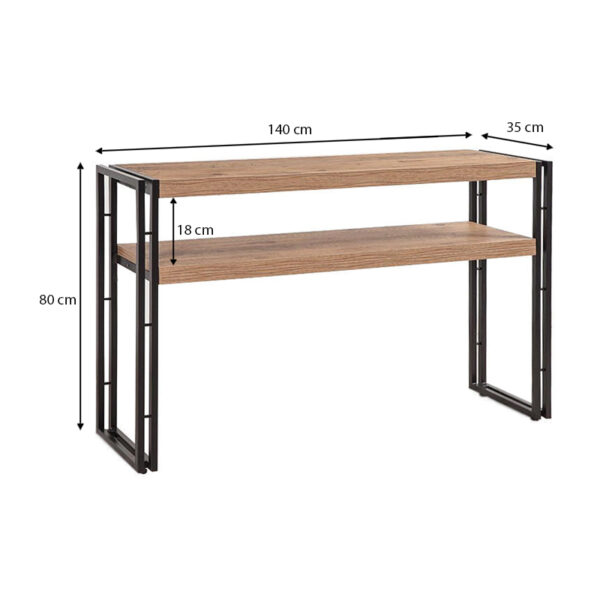 Κονσόλα Atlas Megapap χρώμα atlantic pine 140x35x80εκ. - Image 3