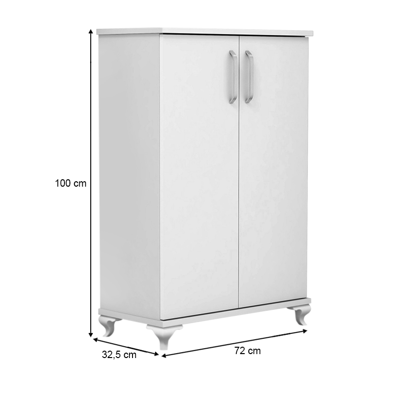 Παπουτσοθήκη - Ντουλάπι Jack Megapap χρώμα λευκό 72x32,5x100εκ. - Image 4