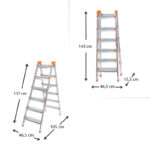 Σκάλα Double Step Perilla μεταλλική 6+6 σκαλοπάτια 137εκ.