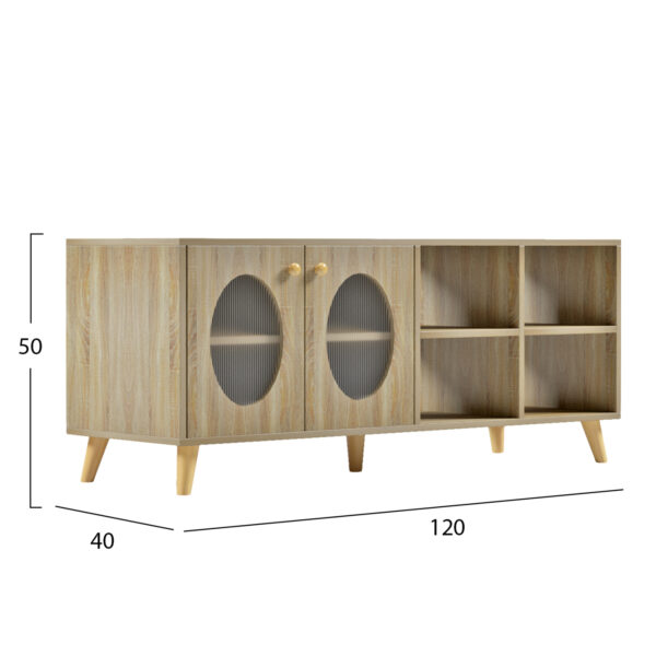 ΕΠΙΠΛΟ ΤΗΛΕΟΡΑΣΗΣ RILLION HM9879 ΜΕΛΑΜΙΝΗ ΣΕ SONAMA 120x40x50Yεκ - Image 2