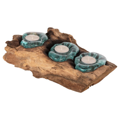 ΕΠΙΤΡΑΠΕΖΙΟ ΔΙΑΚΟΣΜΗΤΙΚΟ ΓΙΑ ΚΕΡΙΑ 3 ΘΕΣΕΩΝ HM4282 ΜΑΣΙΦ ΞΥΛΟ ΤΕΑΚ & ΓΥΑΛΙ-ΦΥΣΙΚΟ