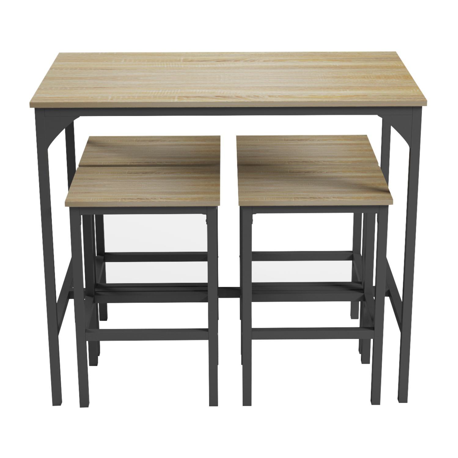 ΣΕΤ ΤΡΑΠΕΖΑΡΙΑ ΜΠΑΡ 5ΤΜΧ BOXY HM9882.01 ΜΑΥΡΟ ΜΕΤΑΛΛΟ-ΜΕΛΑΜΙΝΗ ΣΕ SONAMA - Image 3