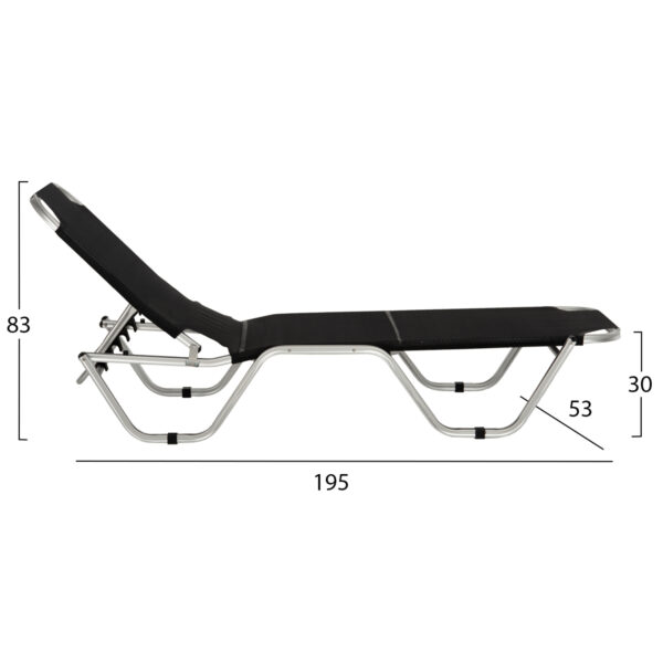 ΞΑΠΛΩΣΤΡΑ ΕΠΑΓΓΕΛΜΑΤΙΚΗ ΑΛΟΥΜΙΝΙΟΥ WALDO HM5071.90 ΜΑΥΡΗ 195x53-60x30Yεκ. - Image 2