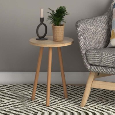 Βοηθητικό τραπεζάκι Roma Megapap χρώμα pine oak 33,5x33,5x46εκ.