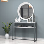 Καθρέπτης τοίχου Moon Megapap χρώμα λευκό Ø88x2,2εκ.