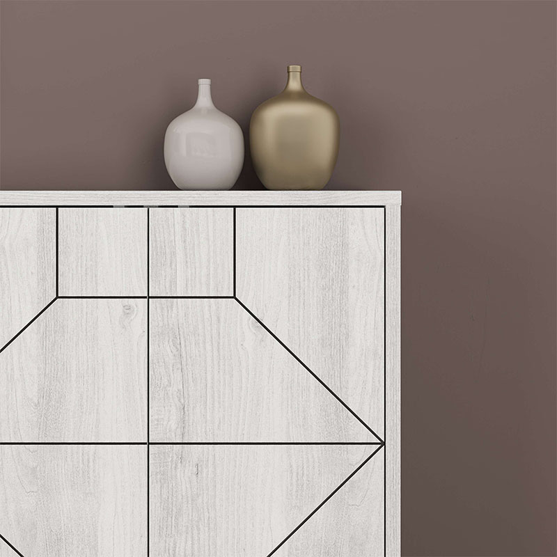 Μπουφές Dune Megapap χρώμα λευκό αντικέ 184x35x77,4εκ. - Image 3